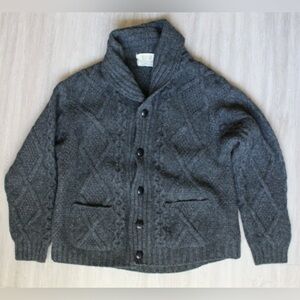 Aran Sweater Market Wool Cardigan Fisherman Sweater L Shawl Collar Women Ireland